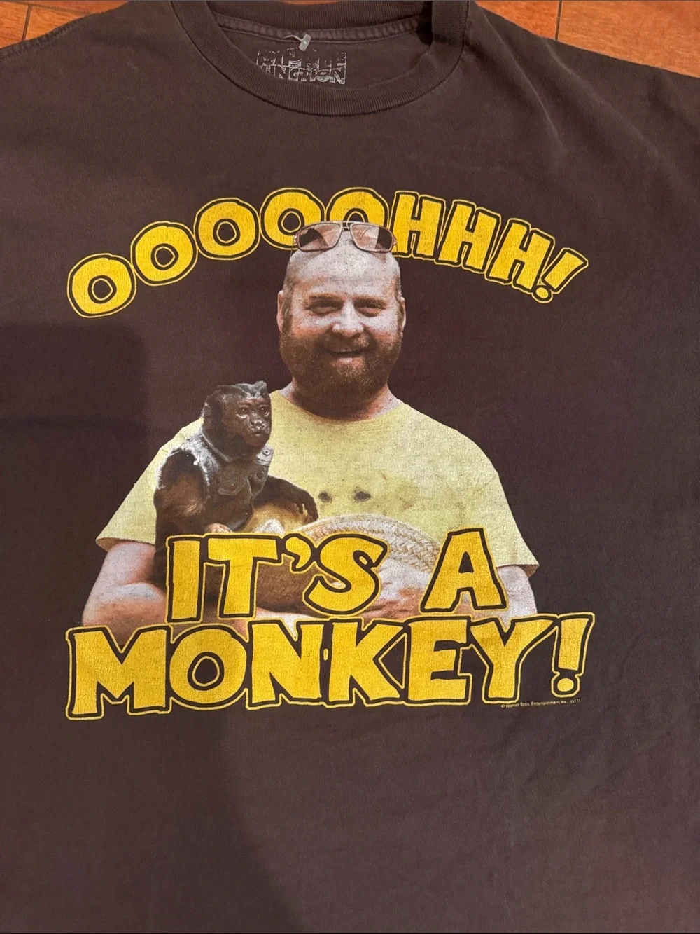 OOOOSHHH! It's A Monkey! Graphic Dog T-Shirt - Brown
